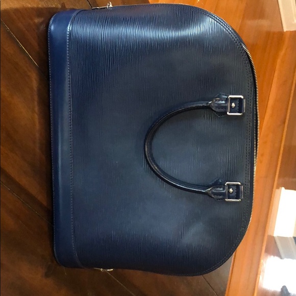Louis VUITTON | Alma GM Epi Leather Satchel, Navy - Picture 2 of 4